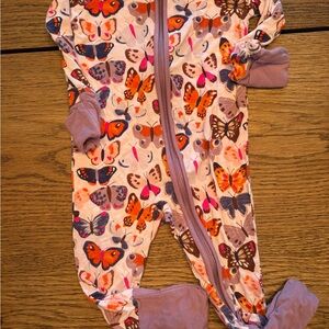 Little Sleepies Butterfly Print Kids One Piece